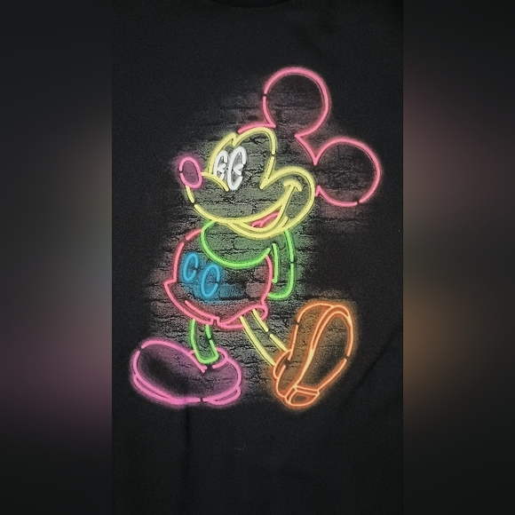 Disney Tops - "neon Mickey mouse" Walt Disney shirt